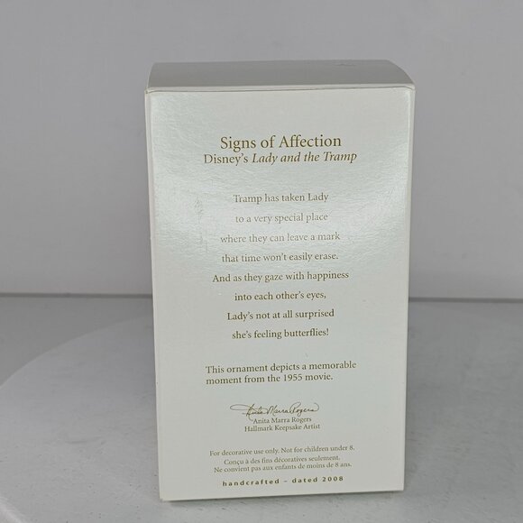 Hallmark Keepsake Disneys Lady & The Tramp Signs Of Affection Ornament 2008 - Picture 3 of 7